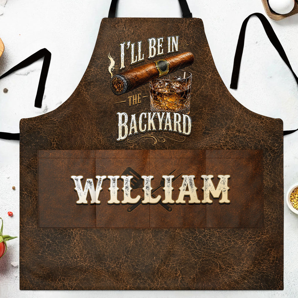 Personalized Apron with Custom Name for Dad & Grill Lovers Apron GradoCreations