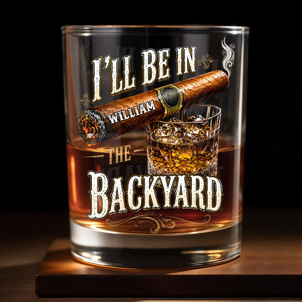 Personalized Custom Whiskey Glass Gift for Dad Cigar Lovers Whiskey Glass GradoCreations