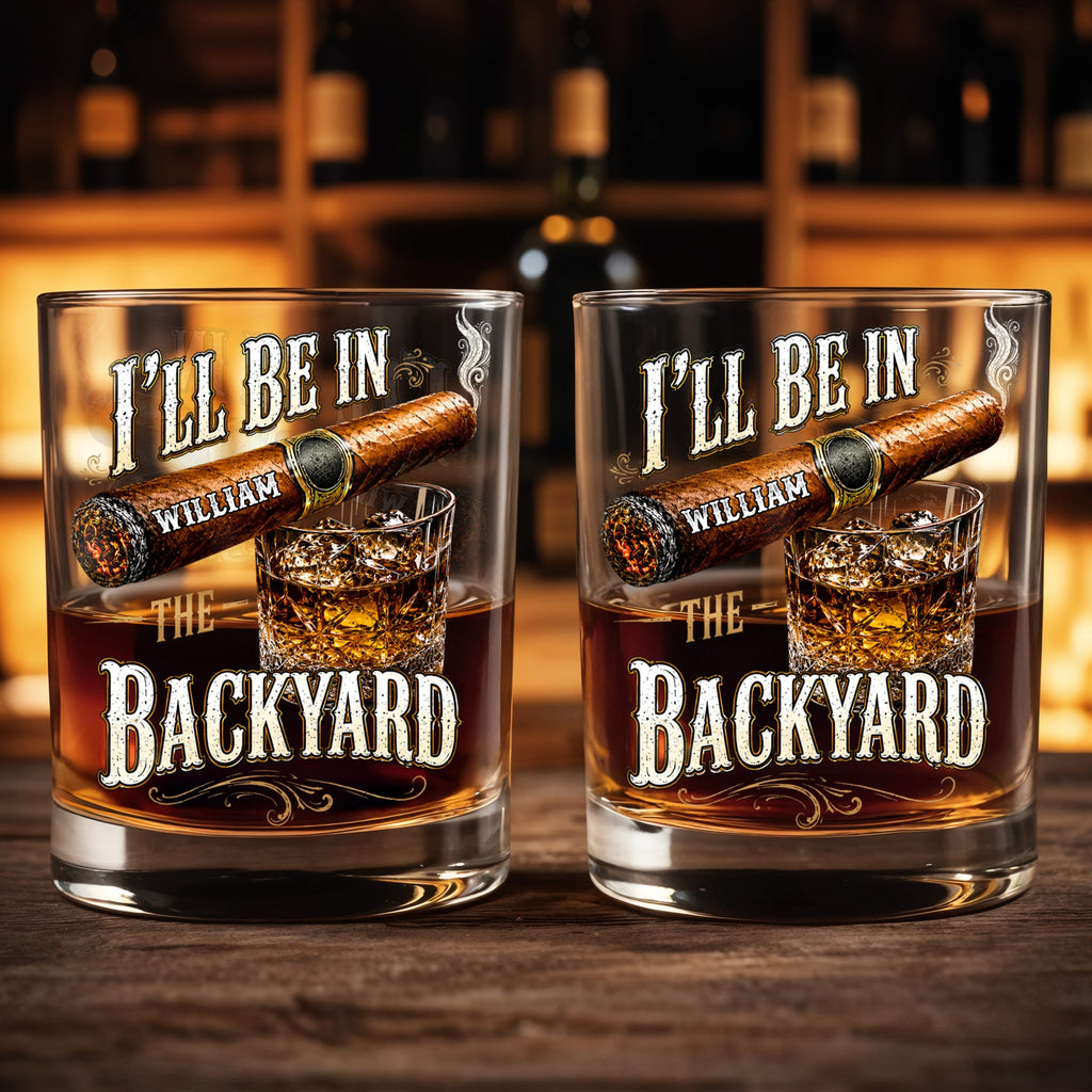 Personalized Custom Whiskey Glass Gift for Dad Cigar Lovers Whiskey Glass GradoCreations