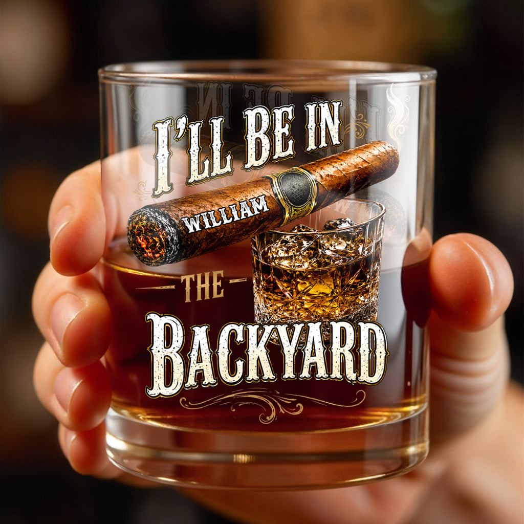Personalized Custom Whiskey Glass Gift for Dad Cigar Lovers Whiskey Glass GradoCreations