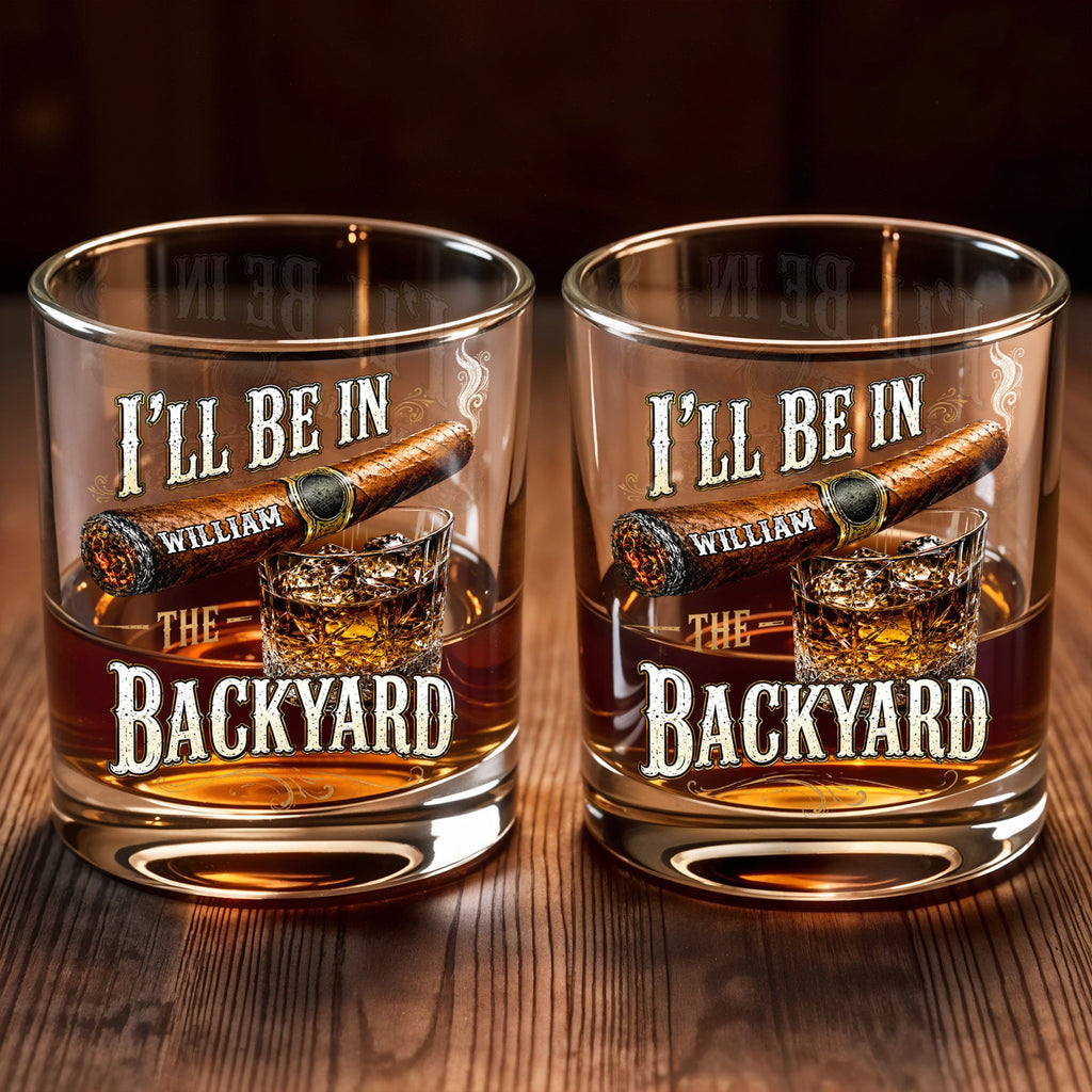 Personalized Custom Whiskey Glass Gift for Dad Cigar Lovers Whiskey Glass GradoCreations