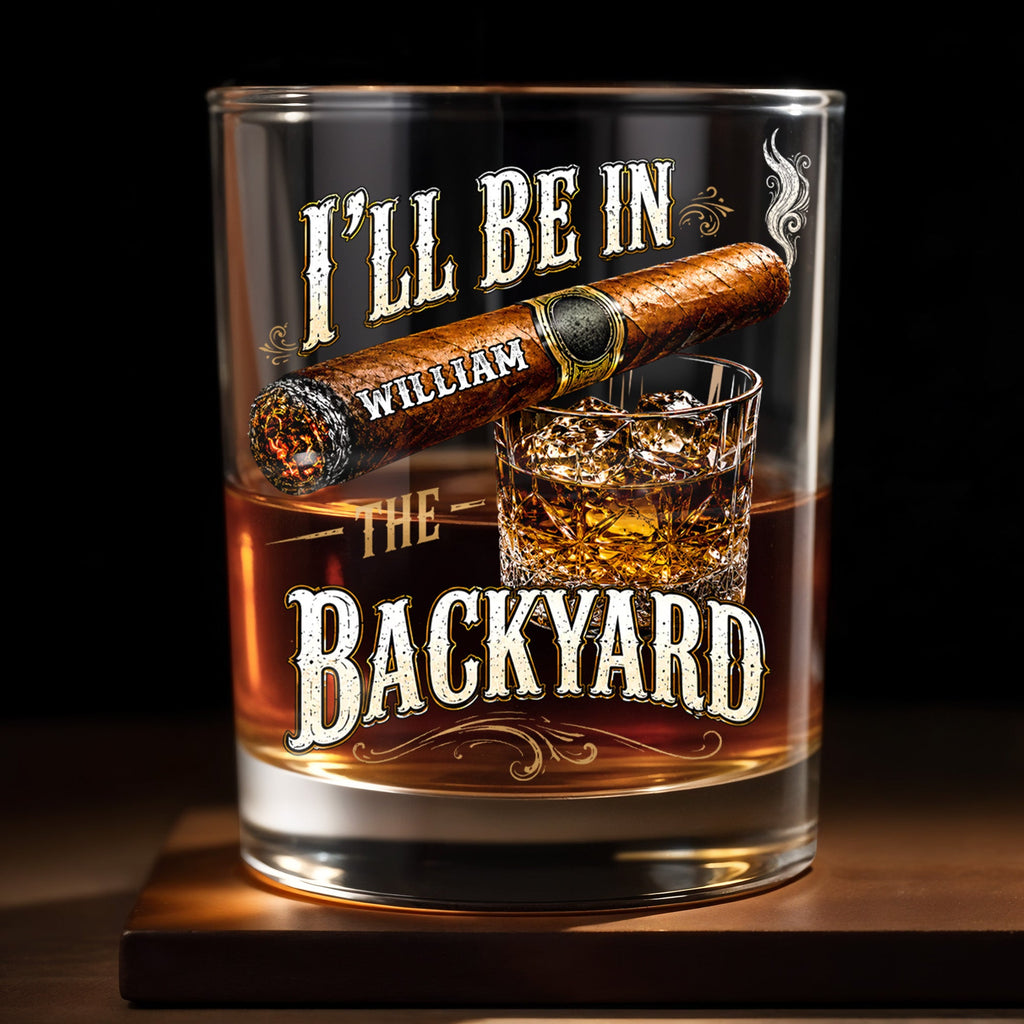 Personalized Custom Whiskey Glass Gift for Dad Cigar Lovers Whiskey Glass GradoCreations