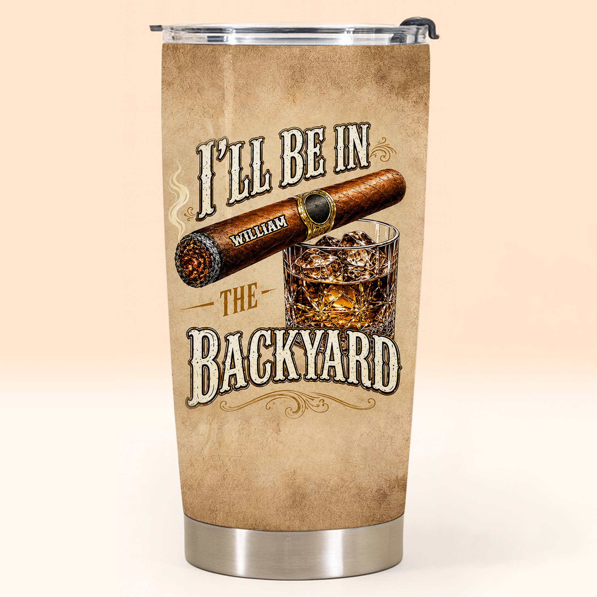 Personalized Stainless Steel Tumbler Custom Name 20oz Gift for Him 20oz Tumbler GradoCreations