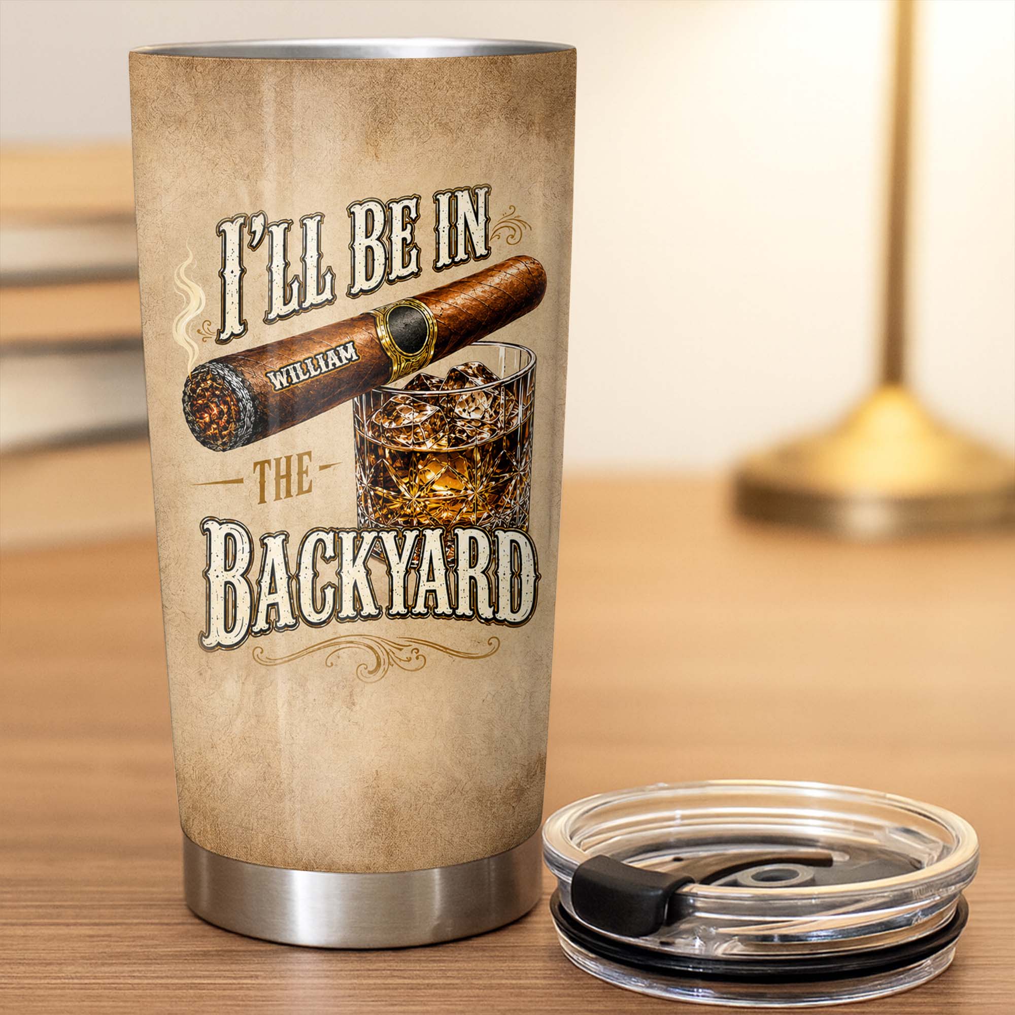 Personalized Stainless Steel Tumbler Custom Name 20oz Gift for Him 20oz Tumbler GradoCreations