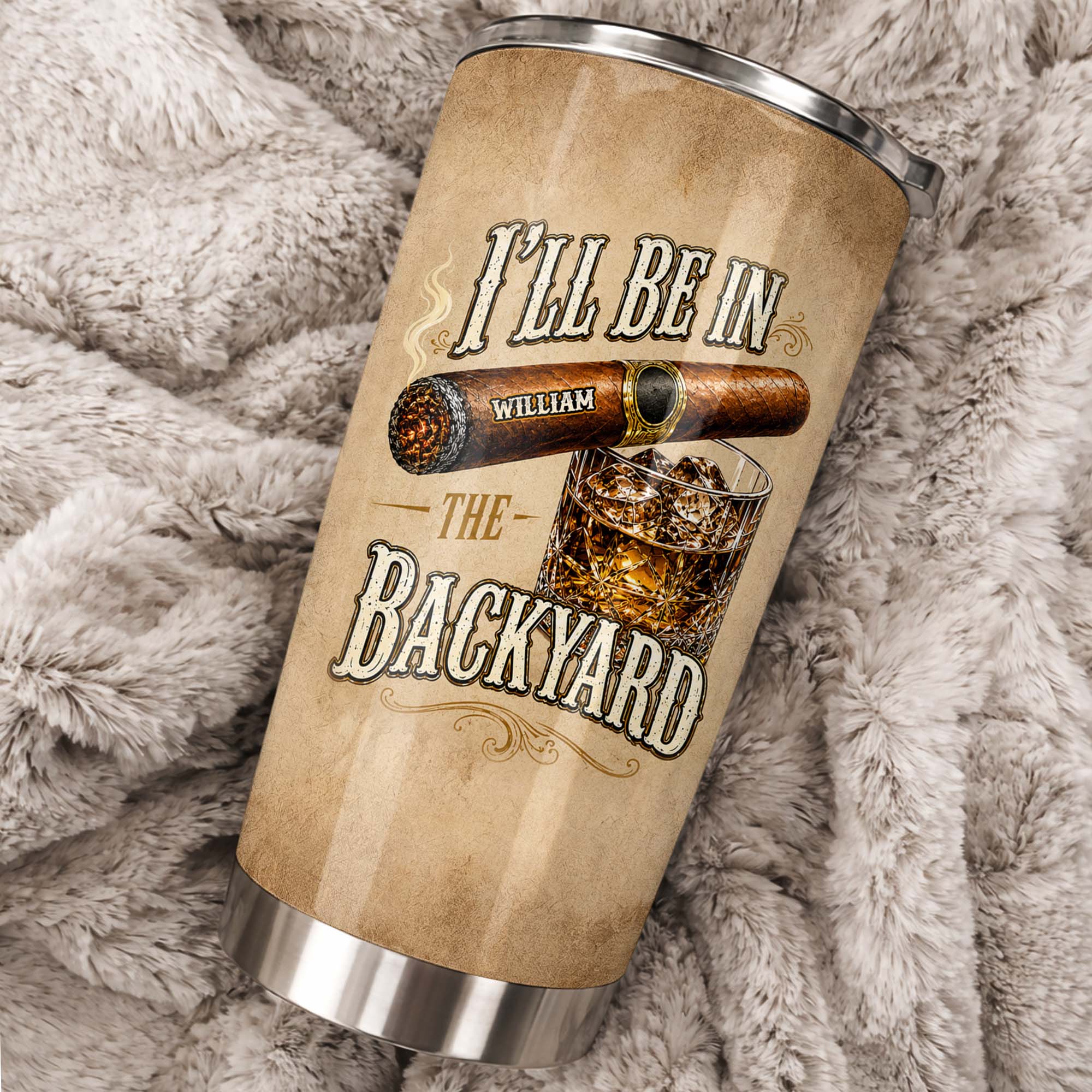 Personalized Stainless Steel Tumbler Custom Name 20oz Gift for Him 20oz Tumbler GradoCreations