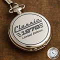 Personalized Silver Plated Pocket Watch Custom Birth Year Gift for Dad Pocket Watch GradoCreations