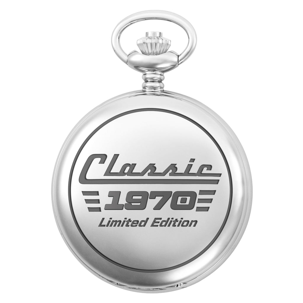 Personalized Silver Plated Pocket Watch Custom Birth Year Gift for Dad Pocket Watch GradoCreations