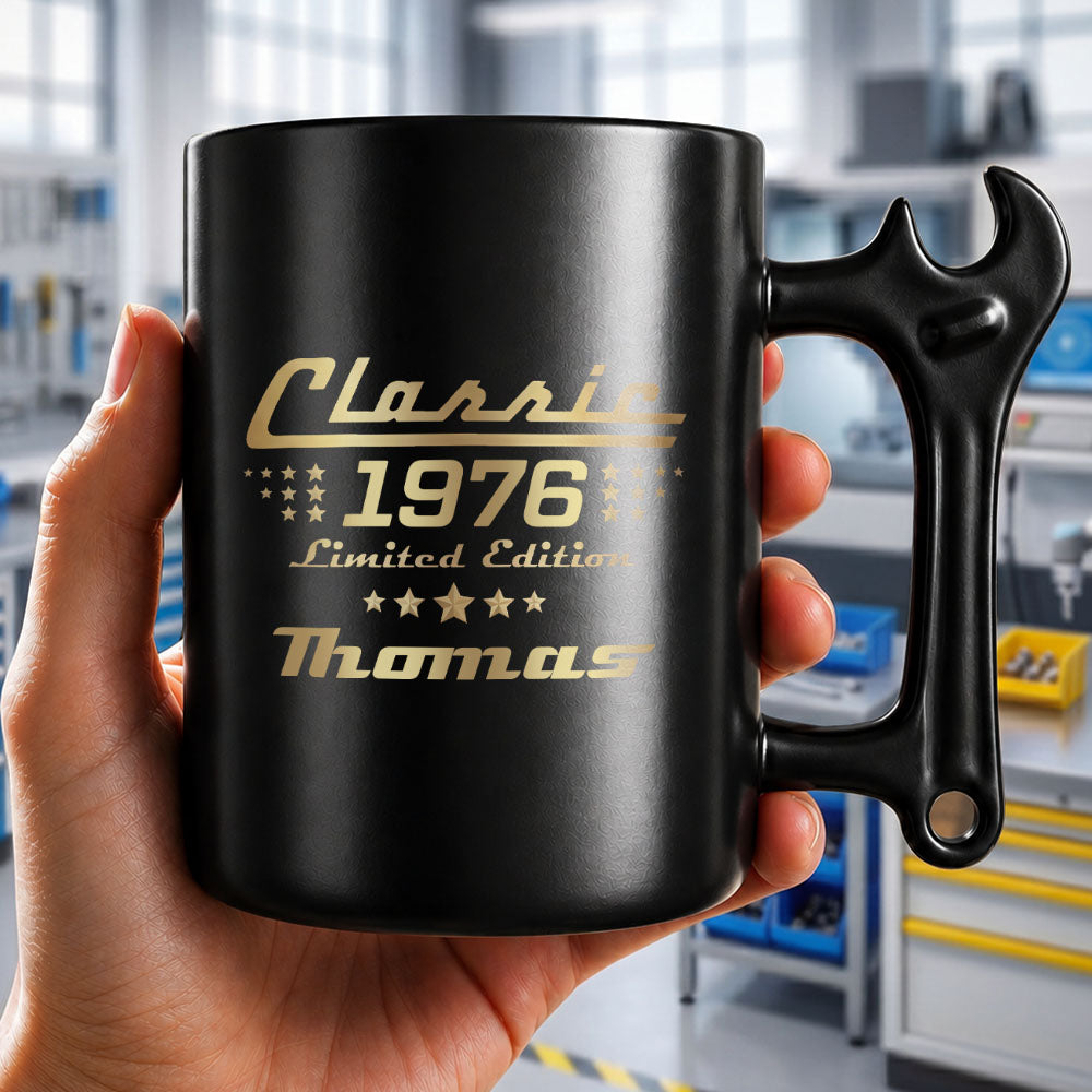 Personalized Wrench Handle Coffee Mug Custom Gift for Dad Wrench Handle Mug GradoCreations