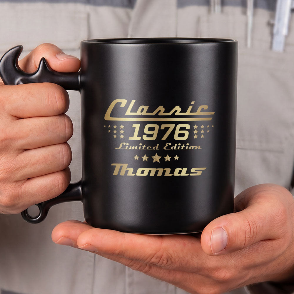 Personalized Wrench Handle Coffee Mug Custom Gift for Dad Wrench Handle Mug GradoCreations