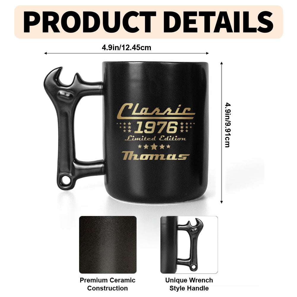 Personalized Wrench Handle Coffee Mug Custom Gift for Dad Wrench Handle Mug GradoCreations
