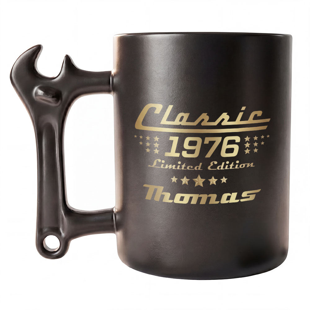 Personalized Wrench Handle Coffee Mug Custom Gift for Dad Wrench Handle Mug GradoCreations