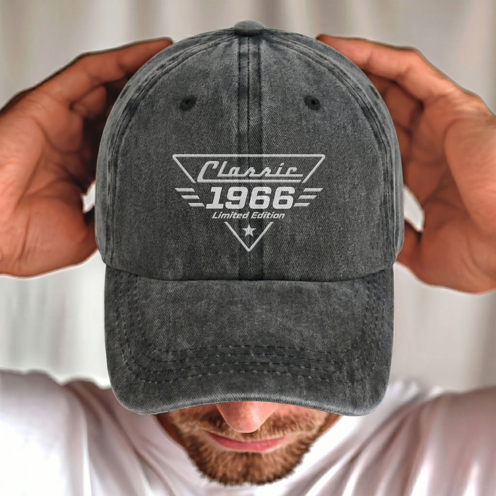 Personalized Washed Denim Cap Custom Name Gift for Dad Washed Denim Cap GradoCreations