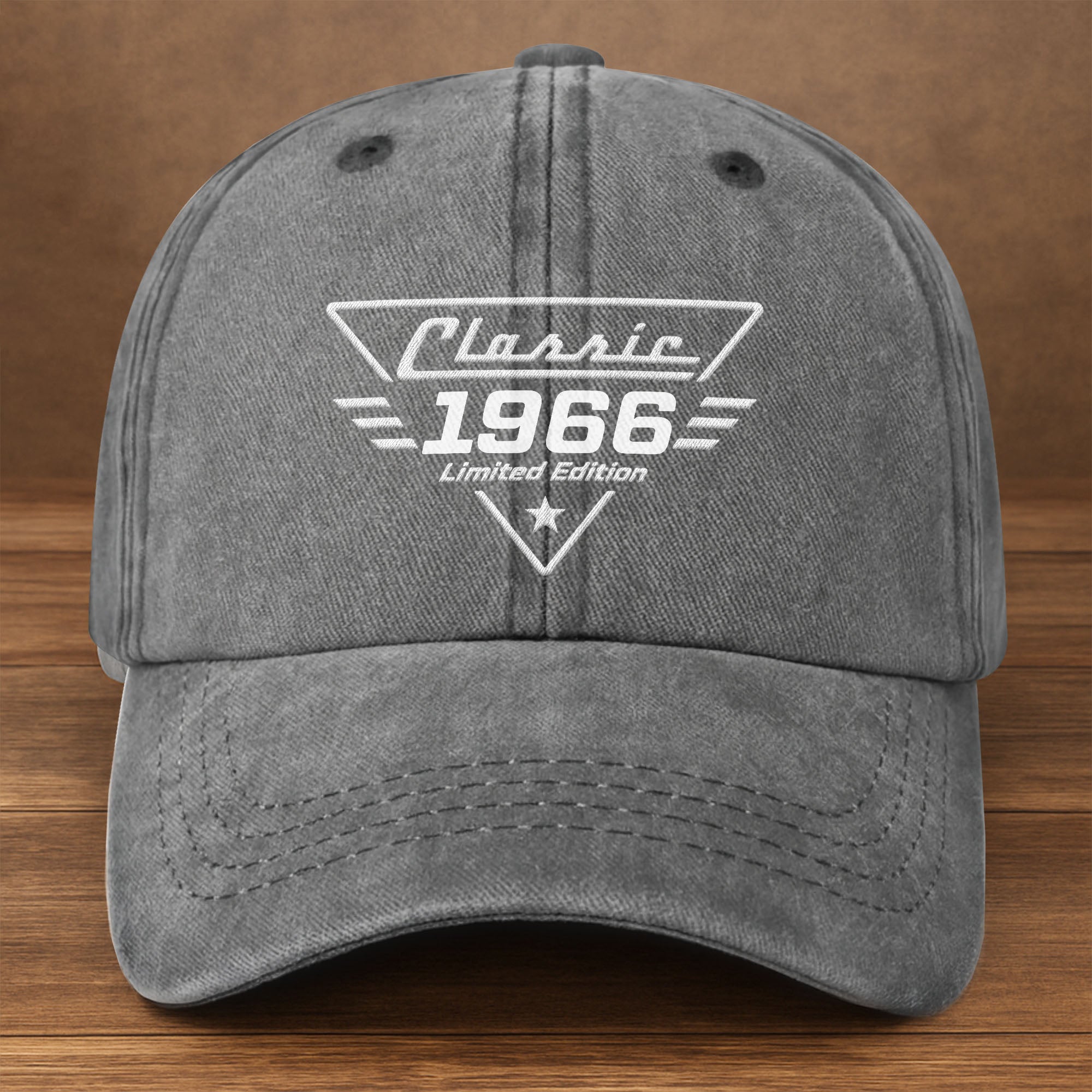 Personalized Washed Denim Cap Custom Name Gift for Dad Washed Denim Cap GradoCreations