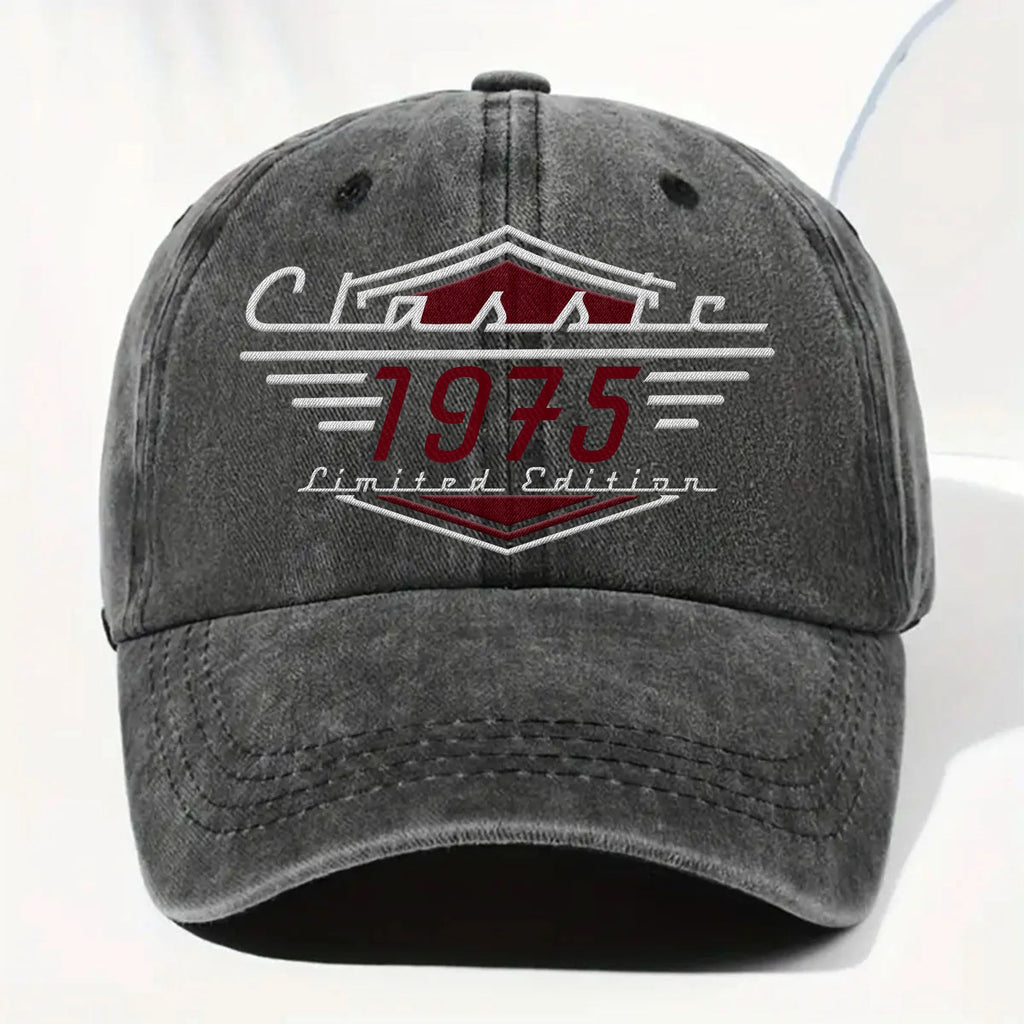 Personalized Washed Denim Cap Custom Emblem Gift for Dad Washed Denim Cap GradoCreations