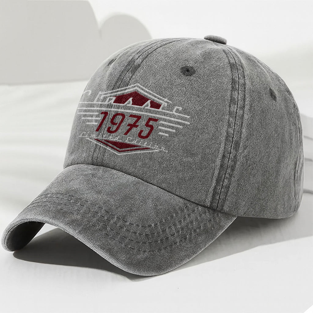 Personalized Washed Denim Cap Custom Emblem Gift for Dad Washed Denim Cap GradoCreations