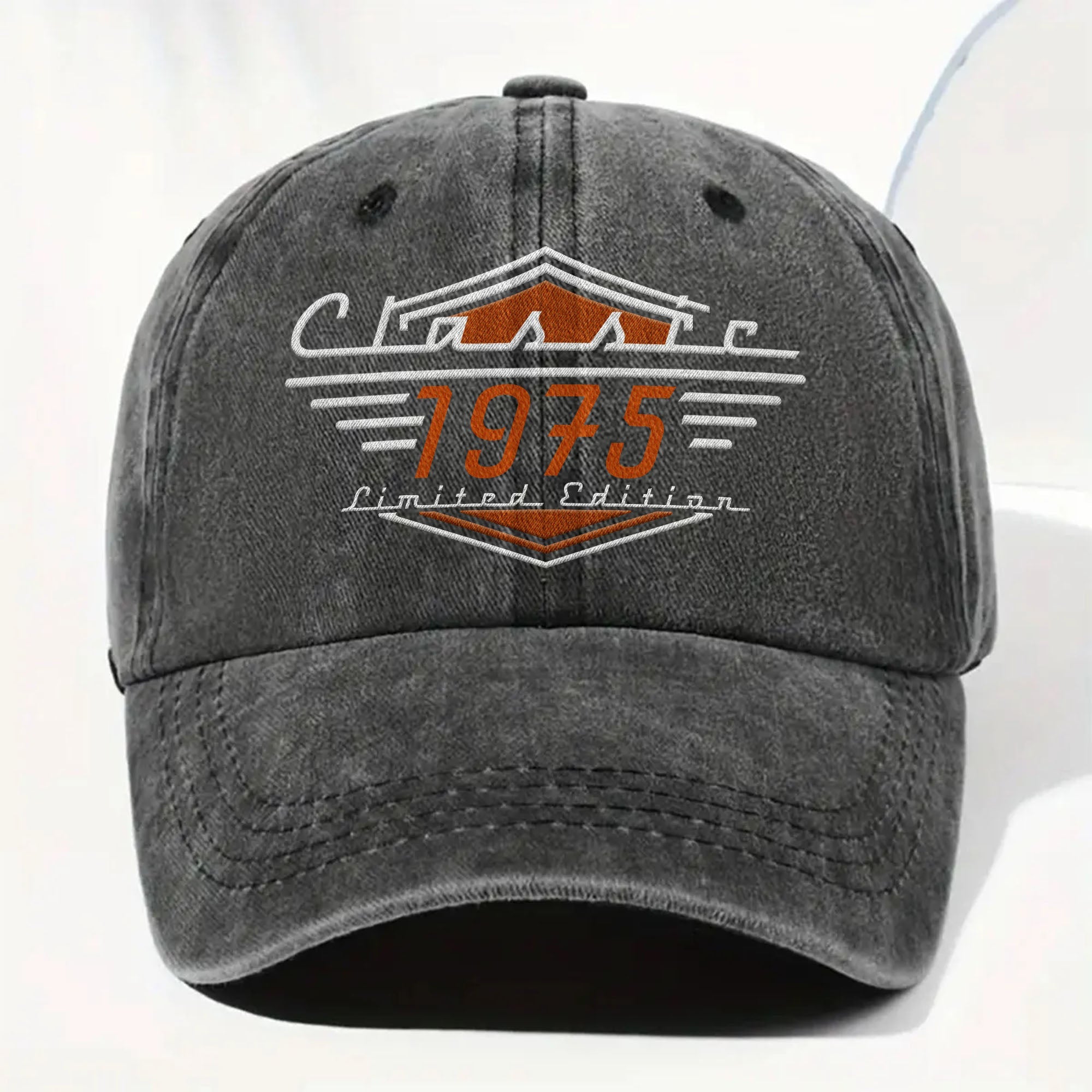 Personalized Washed Denim Cap Custom Emblem Gift for Dad Washed Denim Cap GradoCreations