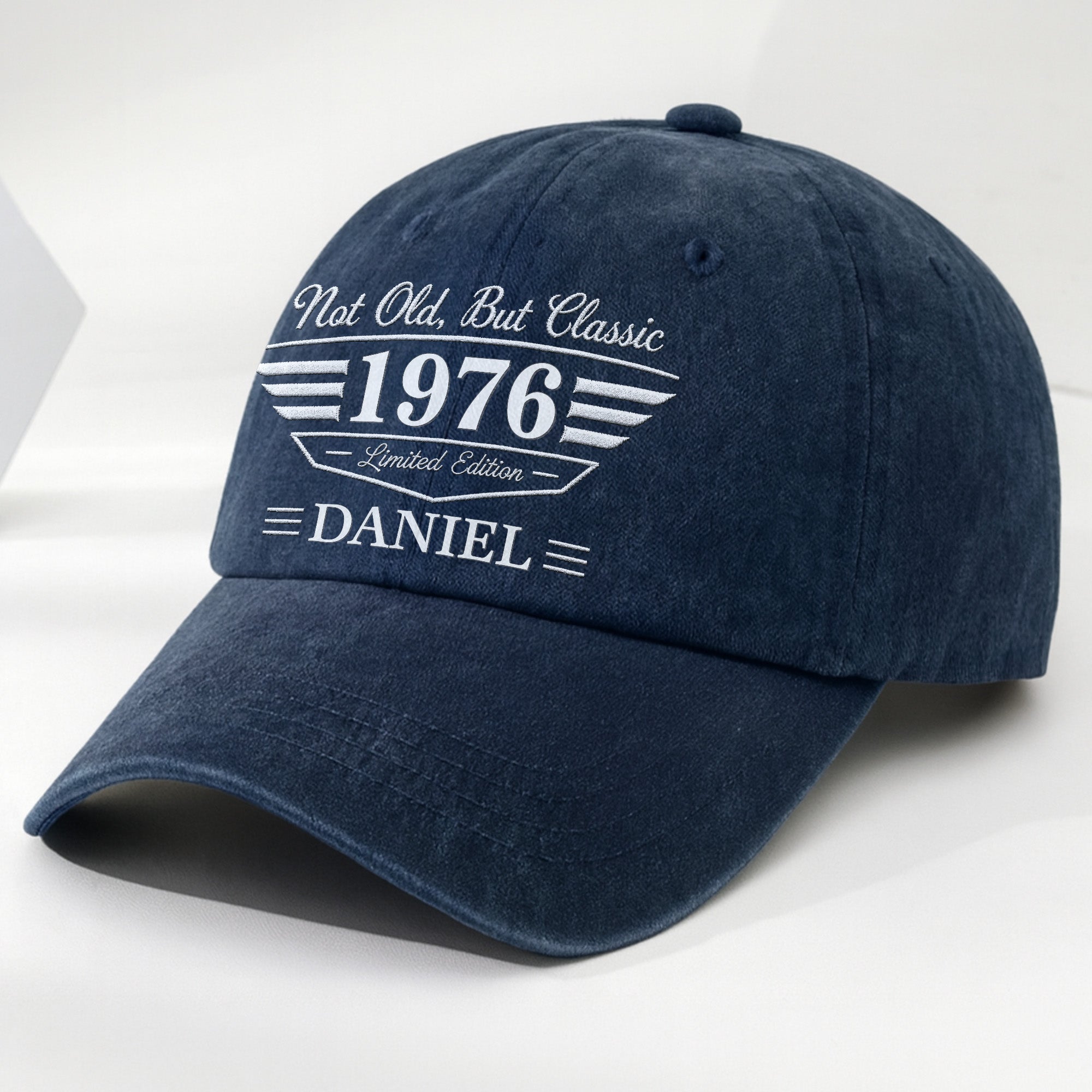 Personalized Washed Denim Cap Custom Name Gift for Dad Washed Denim Cap GradoCreations