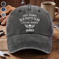 Personalized Washed Denim Cap Grumpy Old Farts Club Gift for Dad Washed Denim Cap GradoCreations