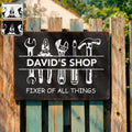 Personalized Metal Sign Custom Name Gift for Dad Handyman Metal Sign GradoCreations