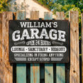 Personalized Metal Sign Custom Name Garage Decor Gift for Dad Metal Sign GradoCreations