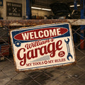 Personalized Metal Sign Welcome To My Garage Custom Gift for Dad Metal Sign GradoCreations
