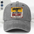 Personalized Washed Denim Cap Custom Name Funny Gift for Dad Washed Denim Cap GradoCreations