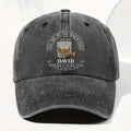 Personalized Washed Denim Cap for Him with Cigar Club Design Washed Denim Cap GradoCreations