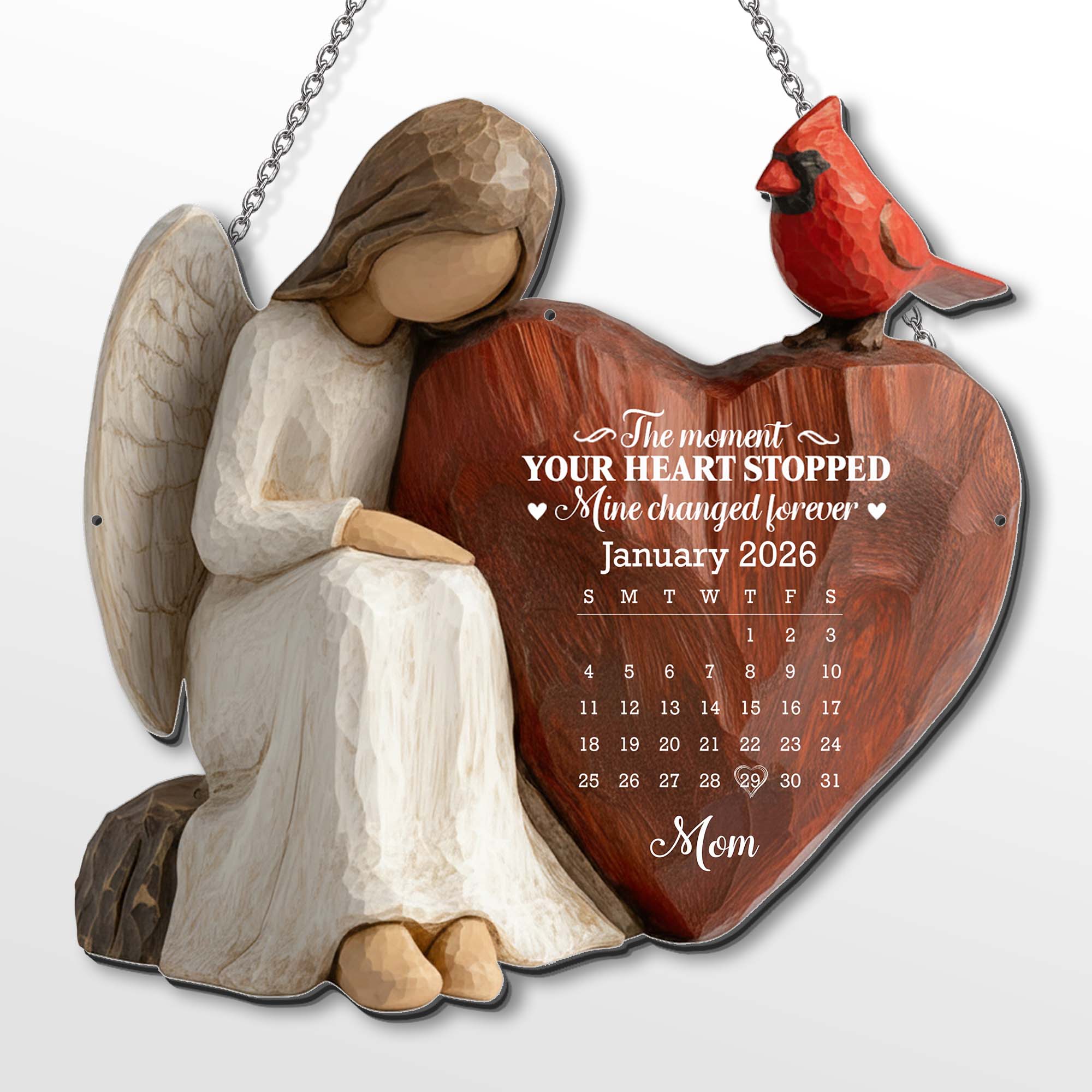 Personalized Metal Sign Custom Shape Heart Cardinal Gift Custom Shaped Metal Sign GradoCreations