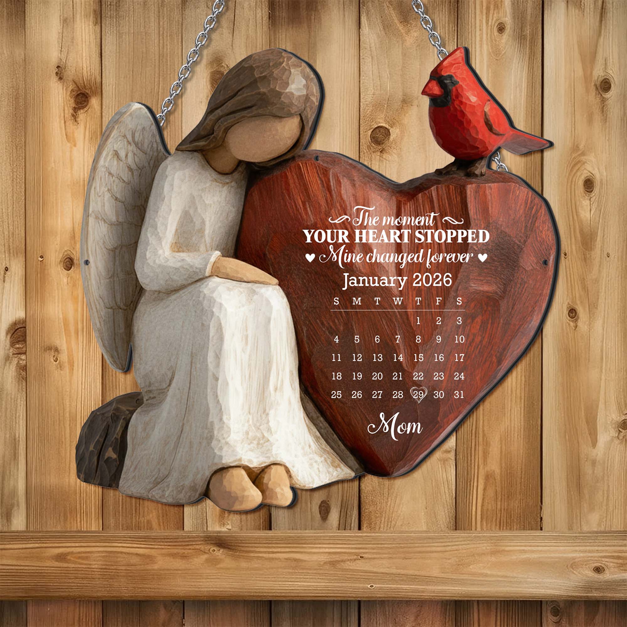 Personalized Metal Sign Custom Shape Heart Cardinal Gift Custom Shaped Metal Sign GradoCreations