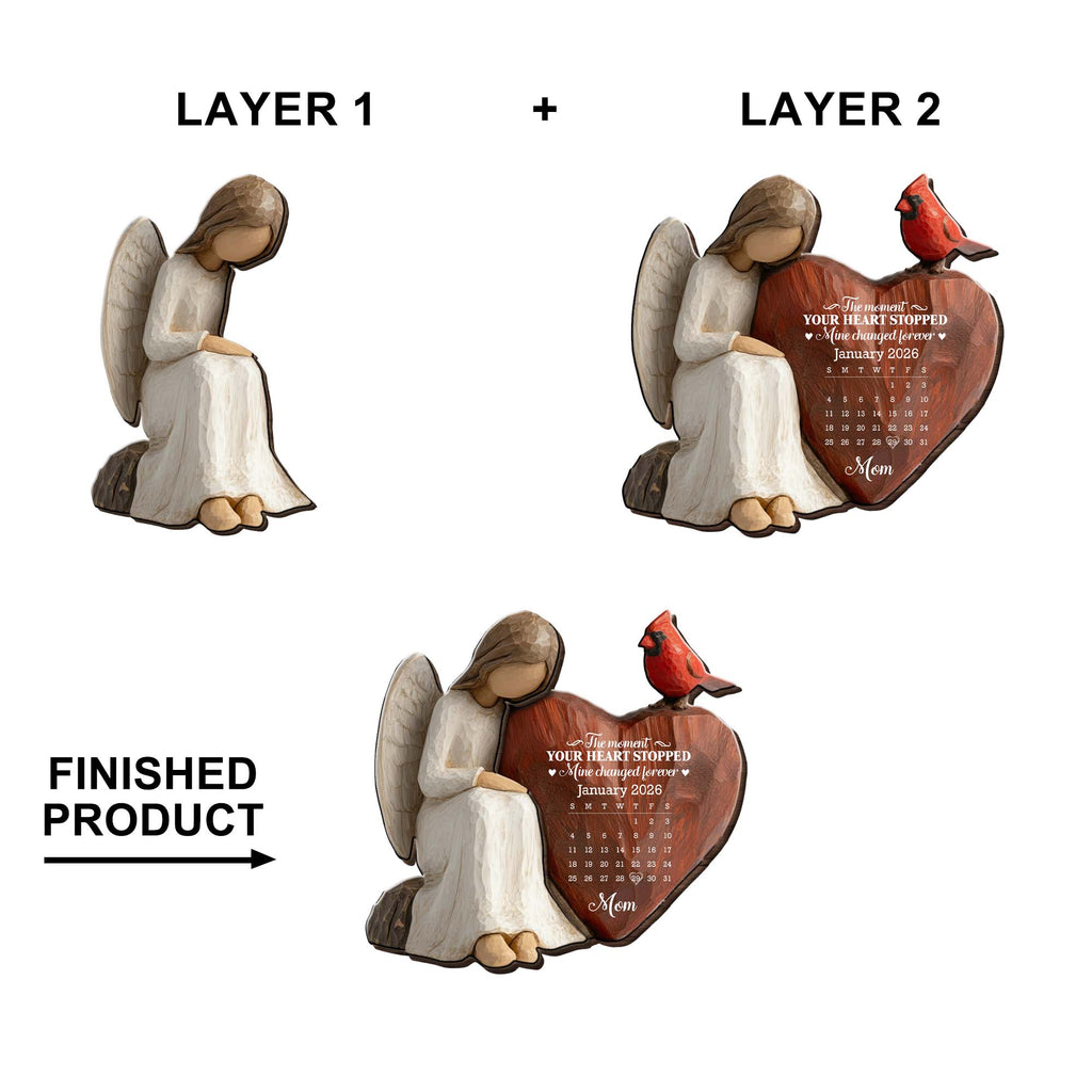 Personalized Wood Heart Car Visor Clip Memorial Gift for Mom Car Visor Clip GradoCreations