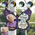 Personalized Butterfly Memorial Suncatcher Custom Photo Gift Suncatcher GradoCreations