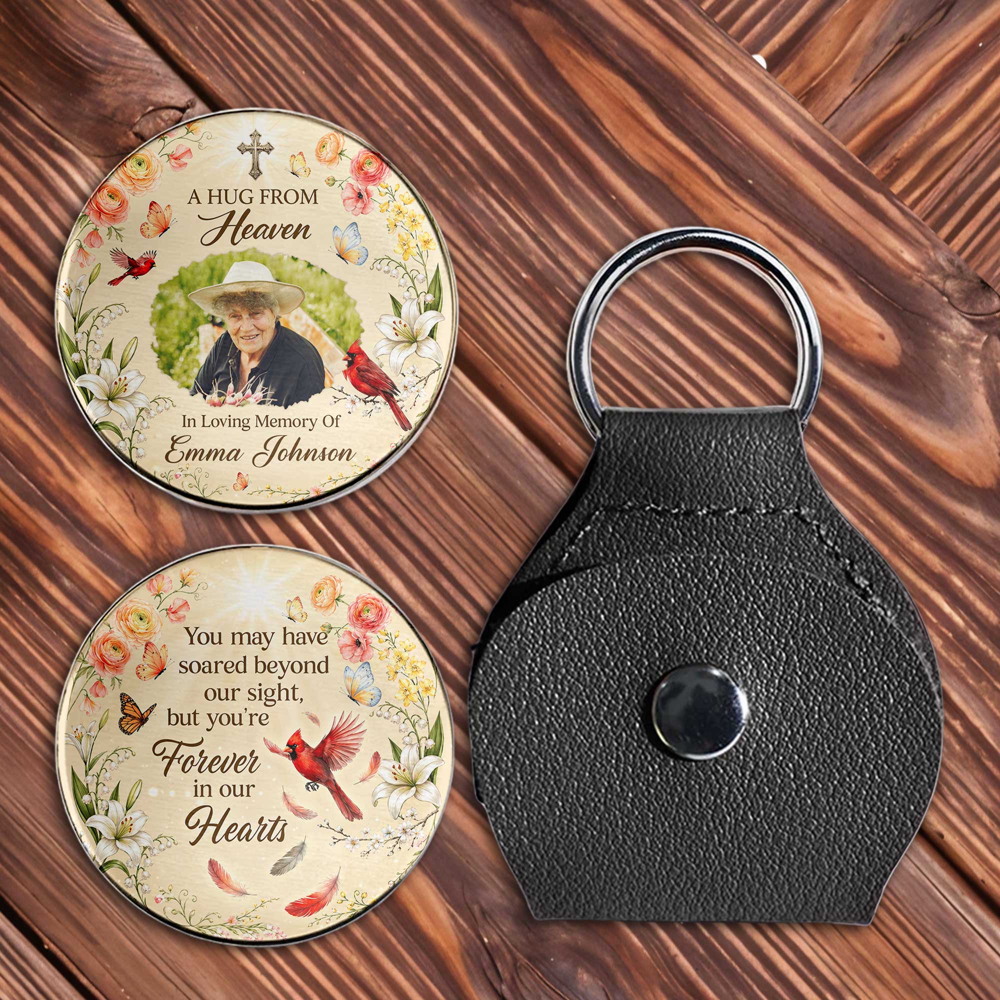 Personalized Pocket Hug Custom Memory Token Gift for Family Pocket Hug GradoCreations