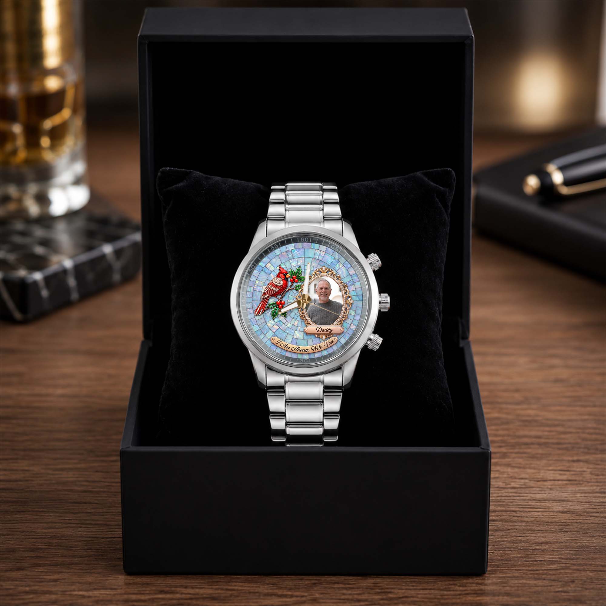 Personalized Men's Watch Custom Photo Gift for Dad Memorial Men's Watch GradoCreations