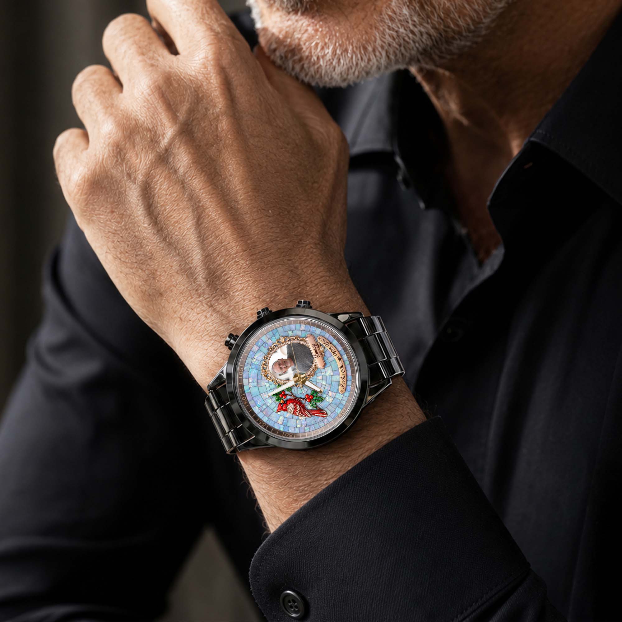 Personalized Men's Watch Custom Photo Gift for Dad Memorial Men's Watch GradoCreations