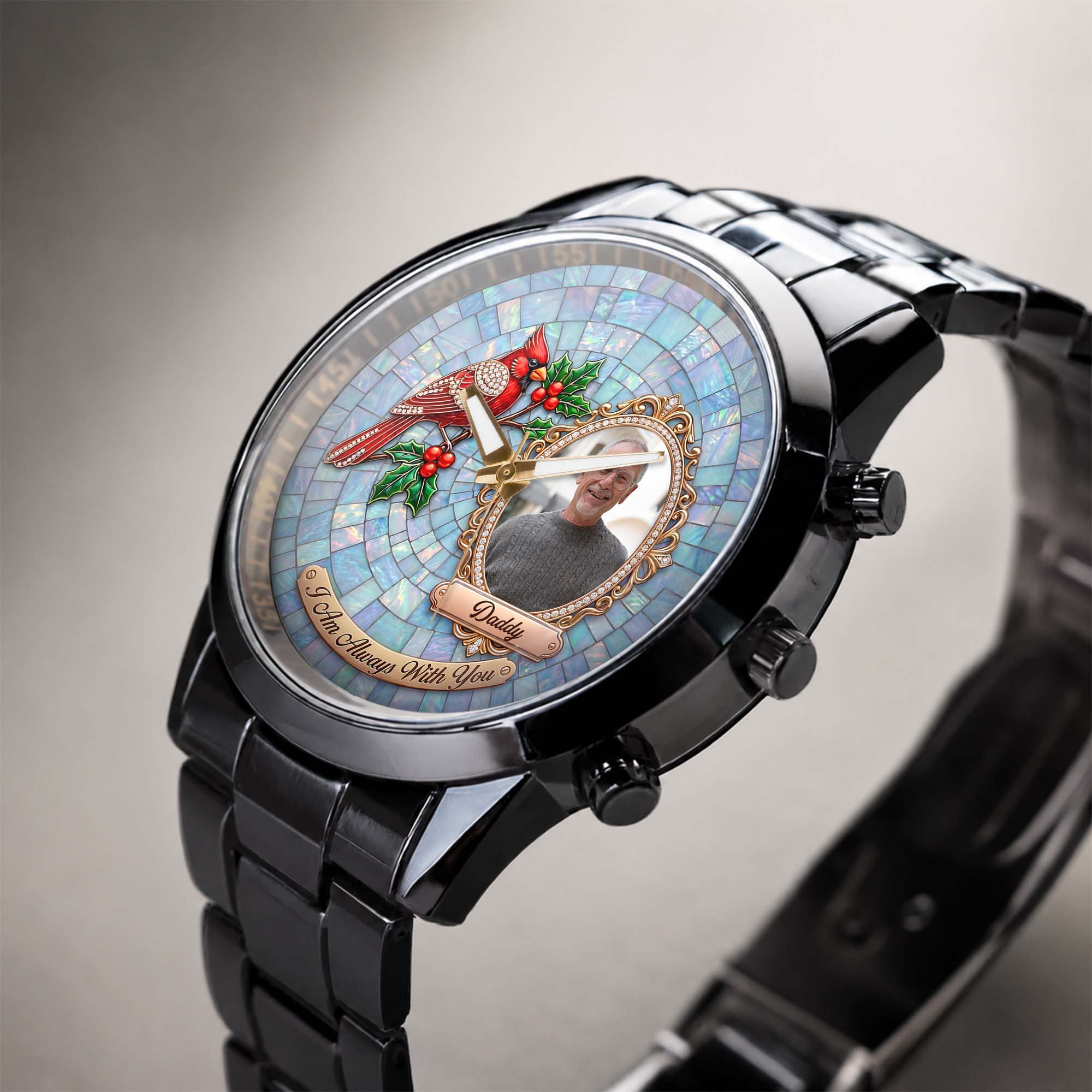 Personalized Men's Watch Custom Photo Gift for Dad Memorial Men's Watch GradoCreations