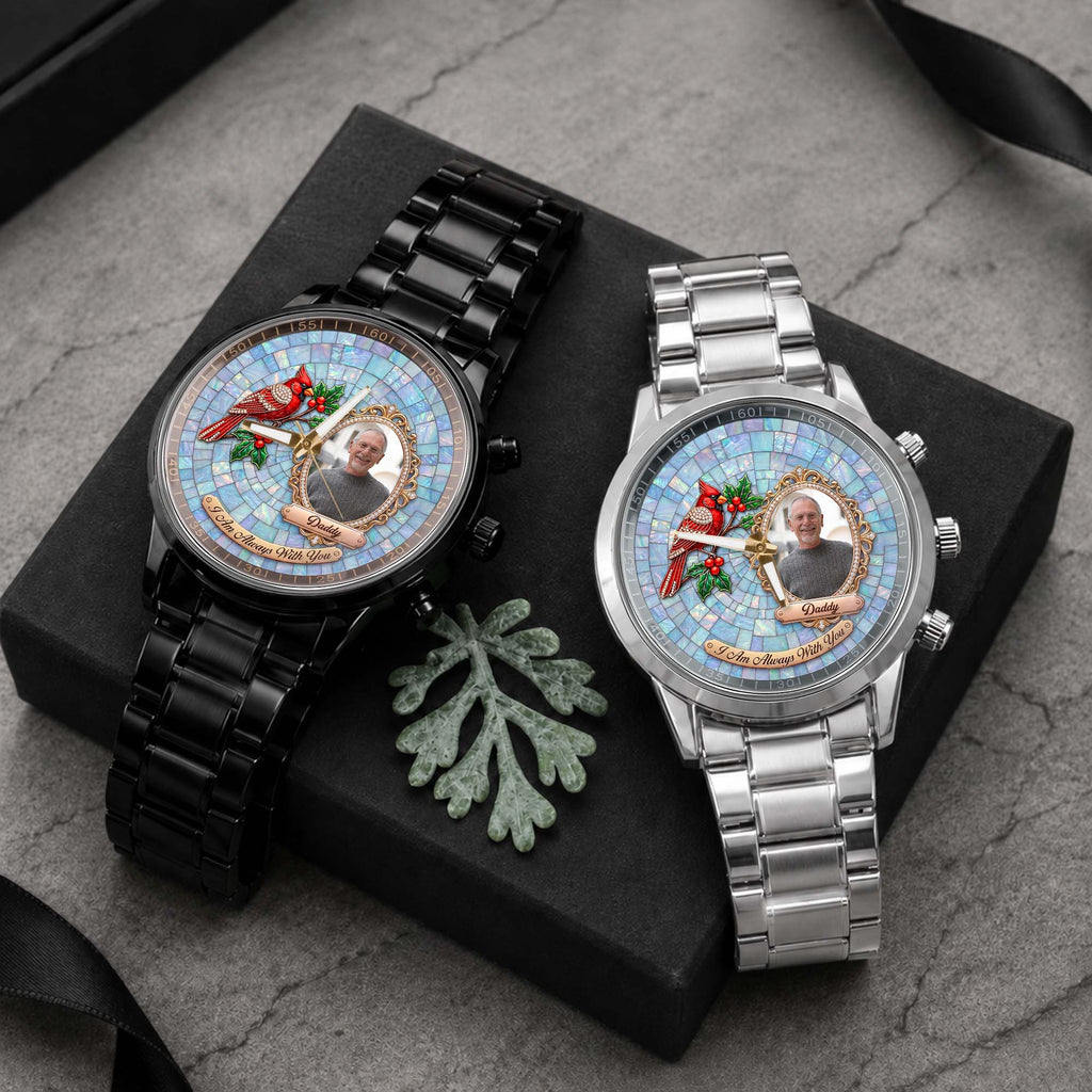 Personalized Men's Watch Custom Photo Gift for Dad Memorial Men's Watch GradoCreations