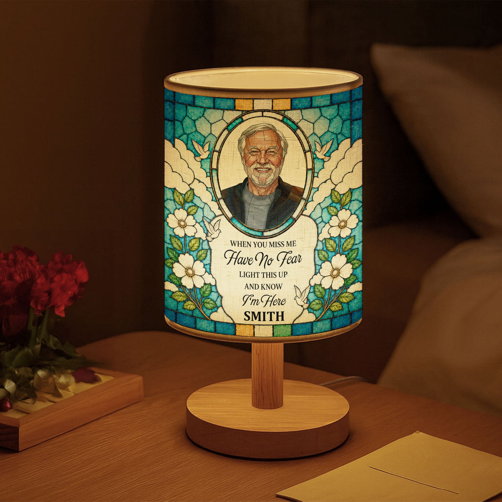 Personalized Memorial Fabric Lamp Doves Custom Name Gift Fabric Lamp GradoCreations
