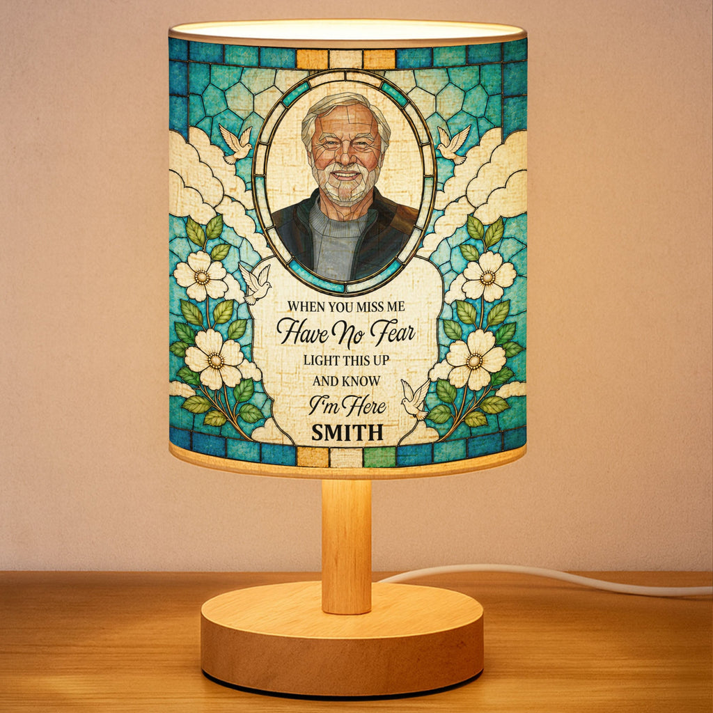 Personalized Memorial Fabric Lamp Doves Custom Name Gift Fabric Lamp GradoCreations