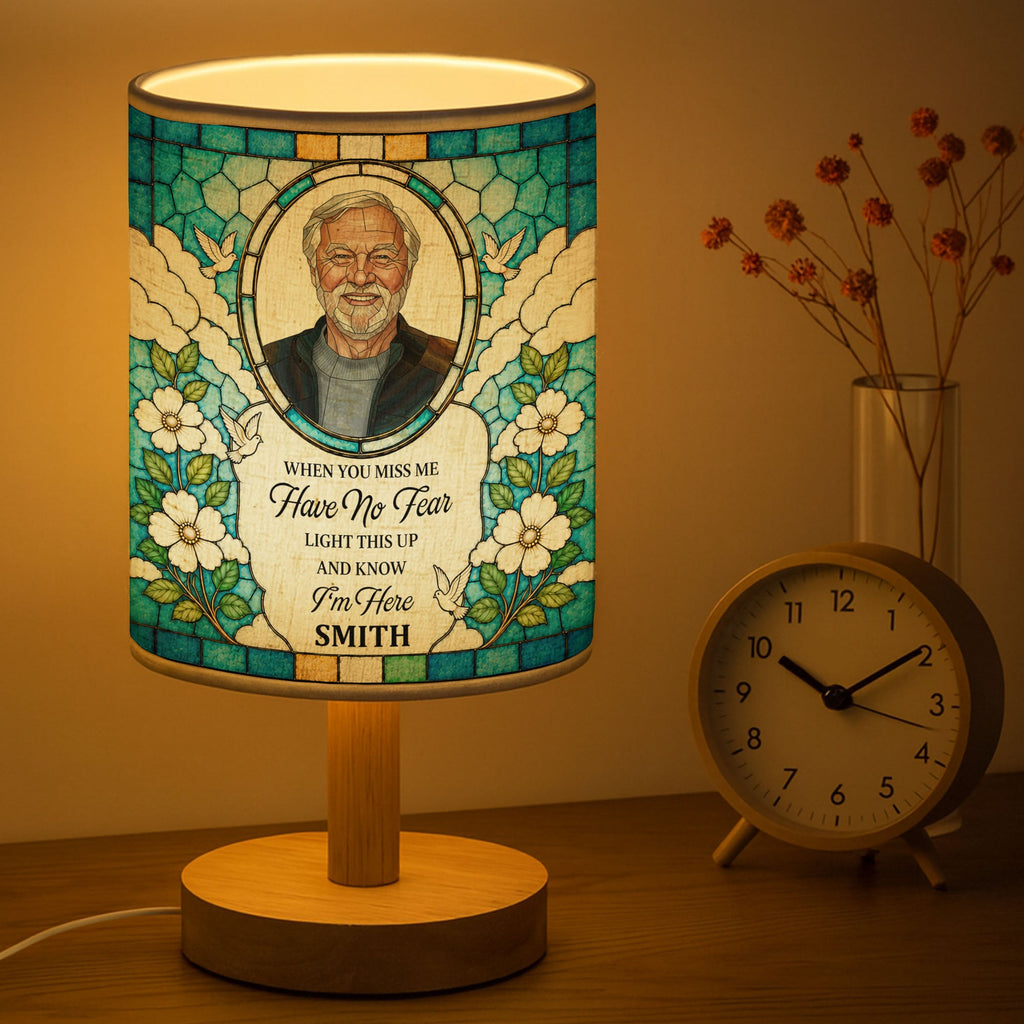 Personalized Memorial Fabric Lamp Doves Custom Name Gift Fabric Lamp GradoCreations