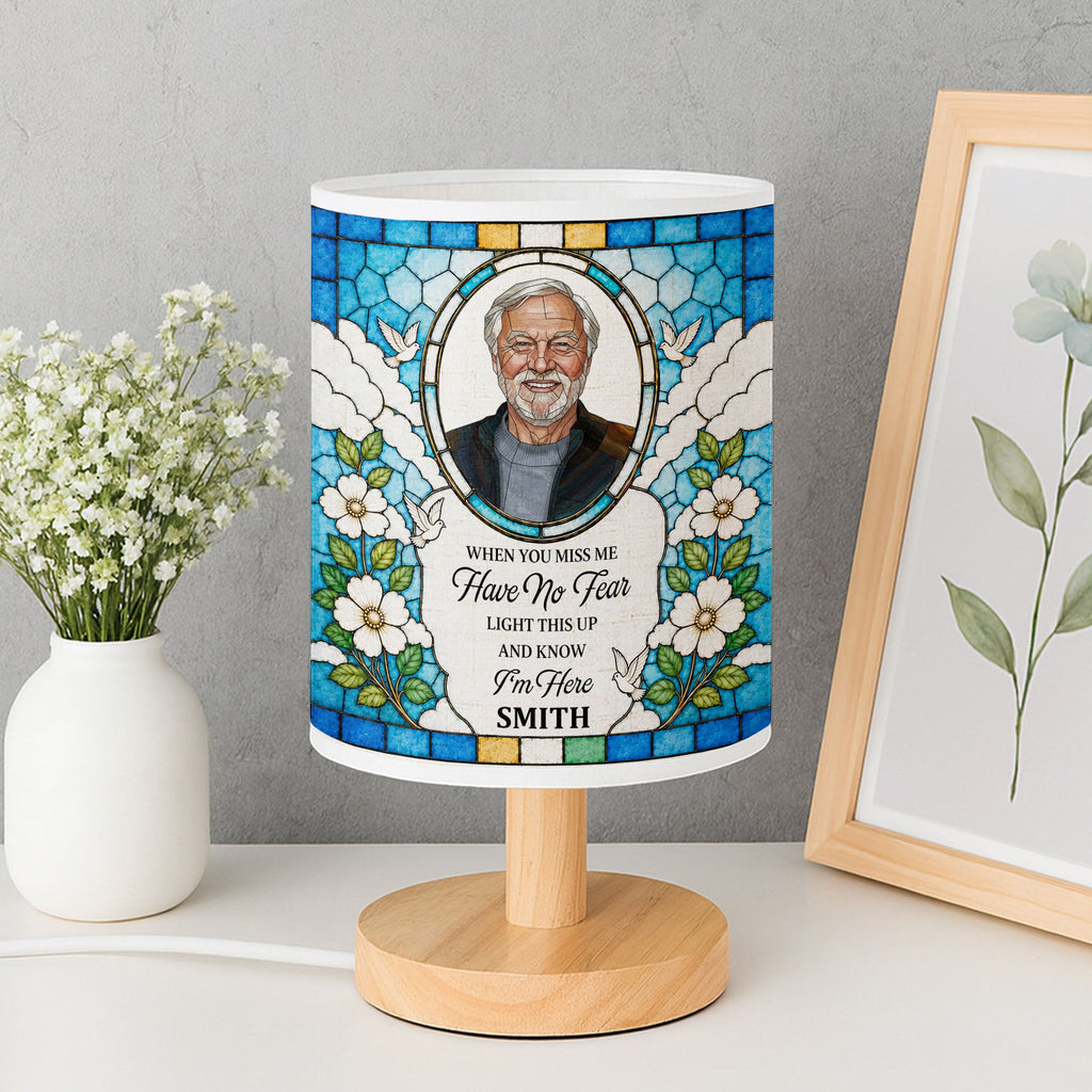 Personalized Memorial Fabric Lamp Doves Custom Name Gift Fabric Lamp GradoCreations