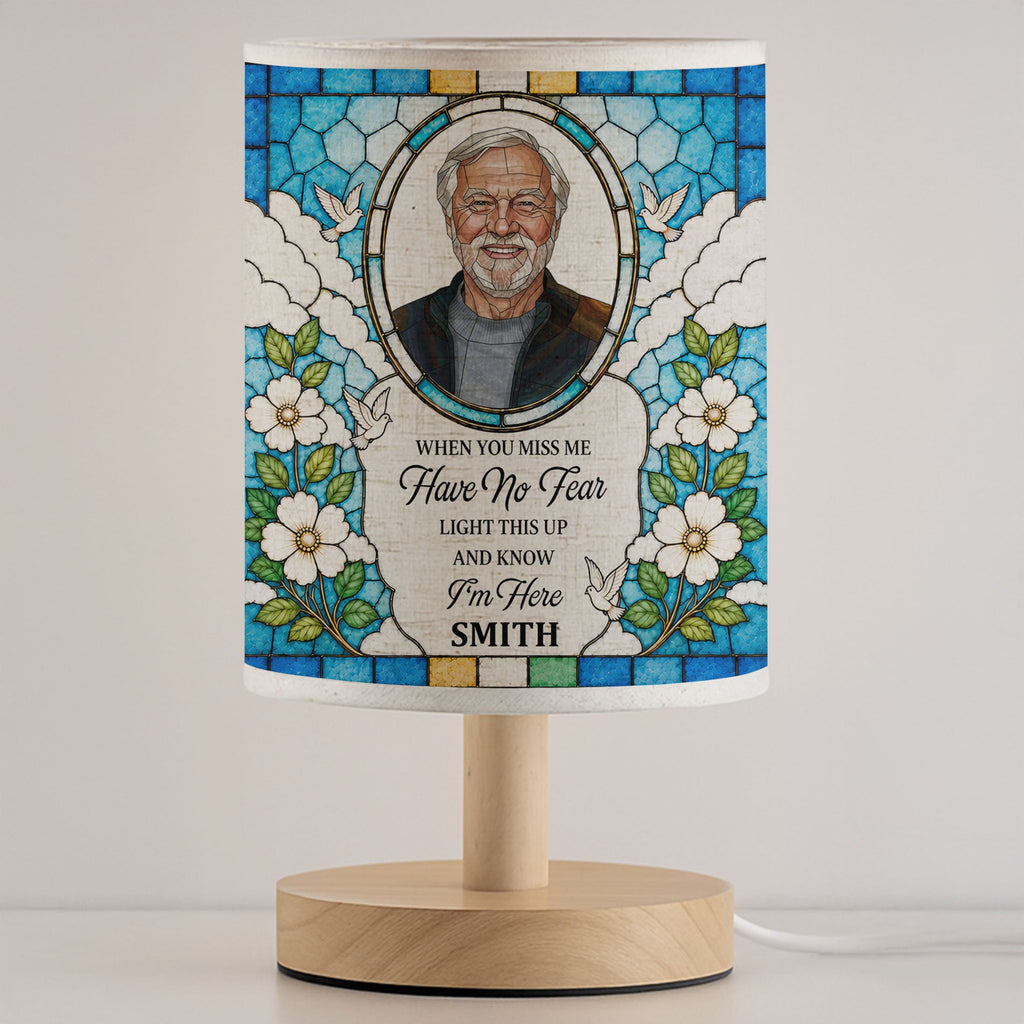 Personalized Memorial Fabric Lamp Doves Custom Name Gift Fabric Lamp GradoCreations