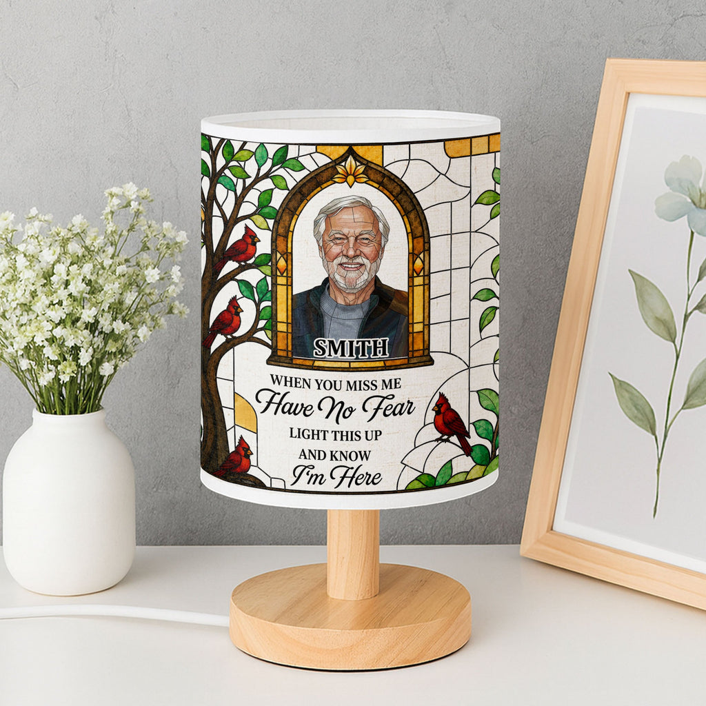 Personalized Memorial Fabric Lamp Custom Photo Gift for Family Fabric Lamp GradoCreations