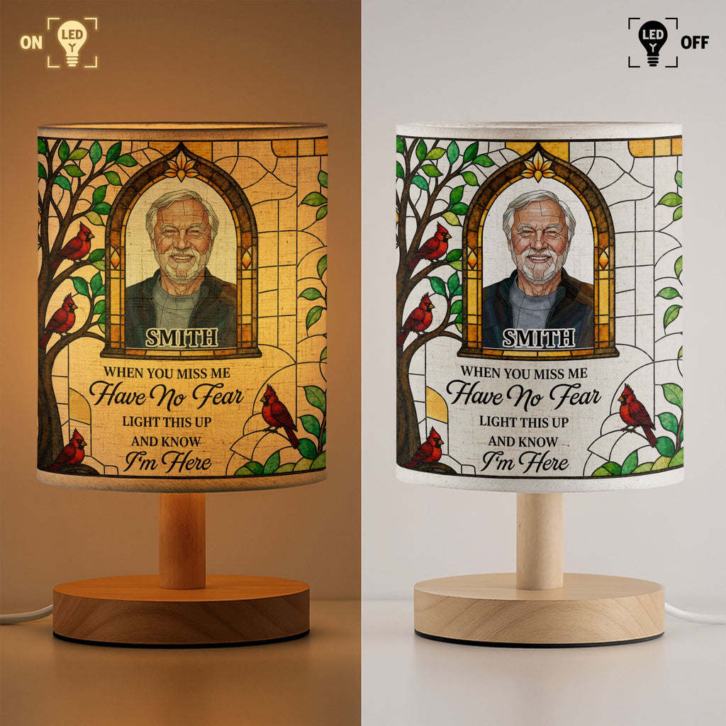 Personalized Memorial Fabric Lamp Custom Photo Gift for Family Fabric Lamp GradoCreations