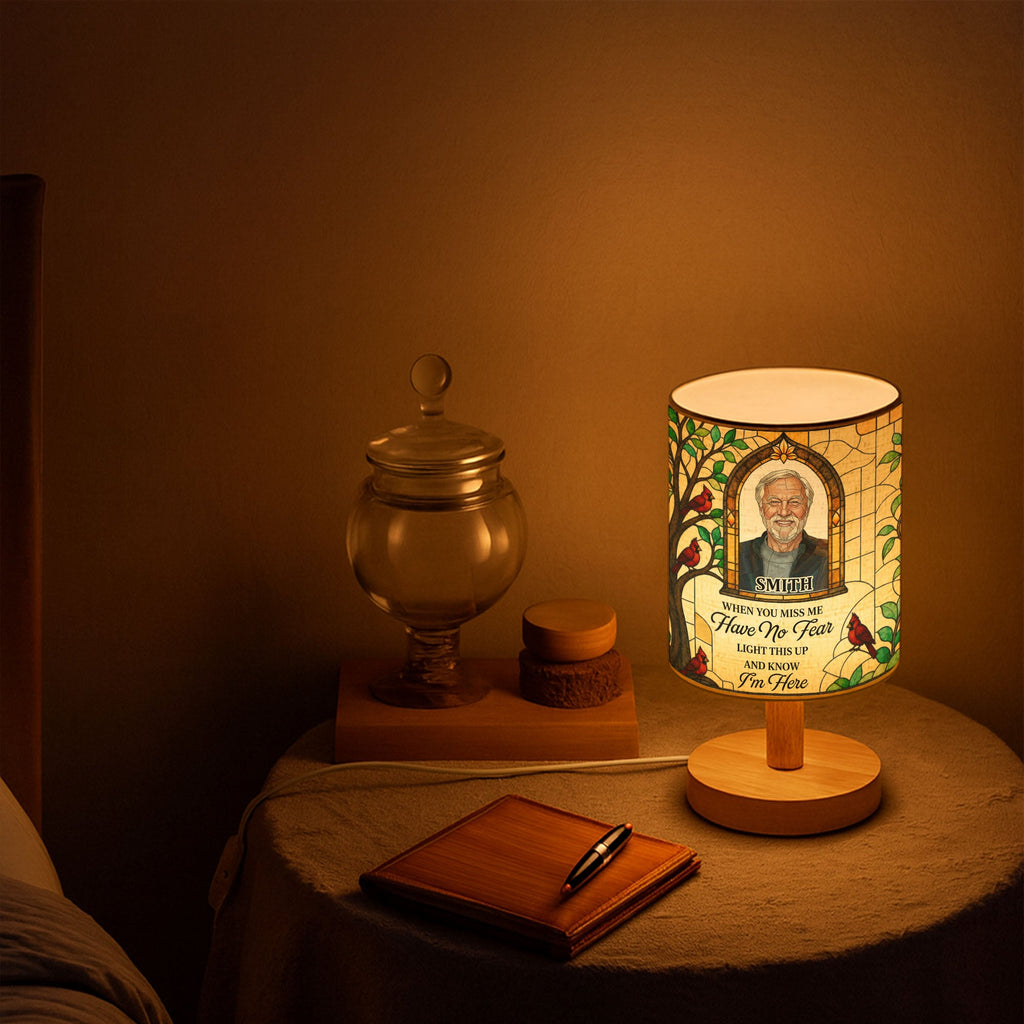 Personalized Memorial Fabric Lamp Custom Photo Gift for Family Fabric Lamp GradoCreations