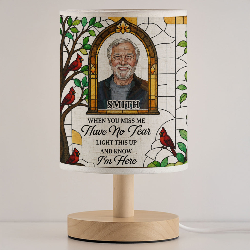 Personalized Memorial Fabric Lamp Custom Photo Gift for Family Fabric Lamp GradoCreations