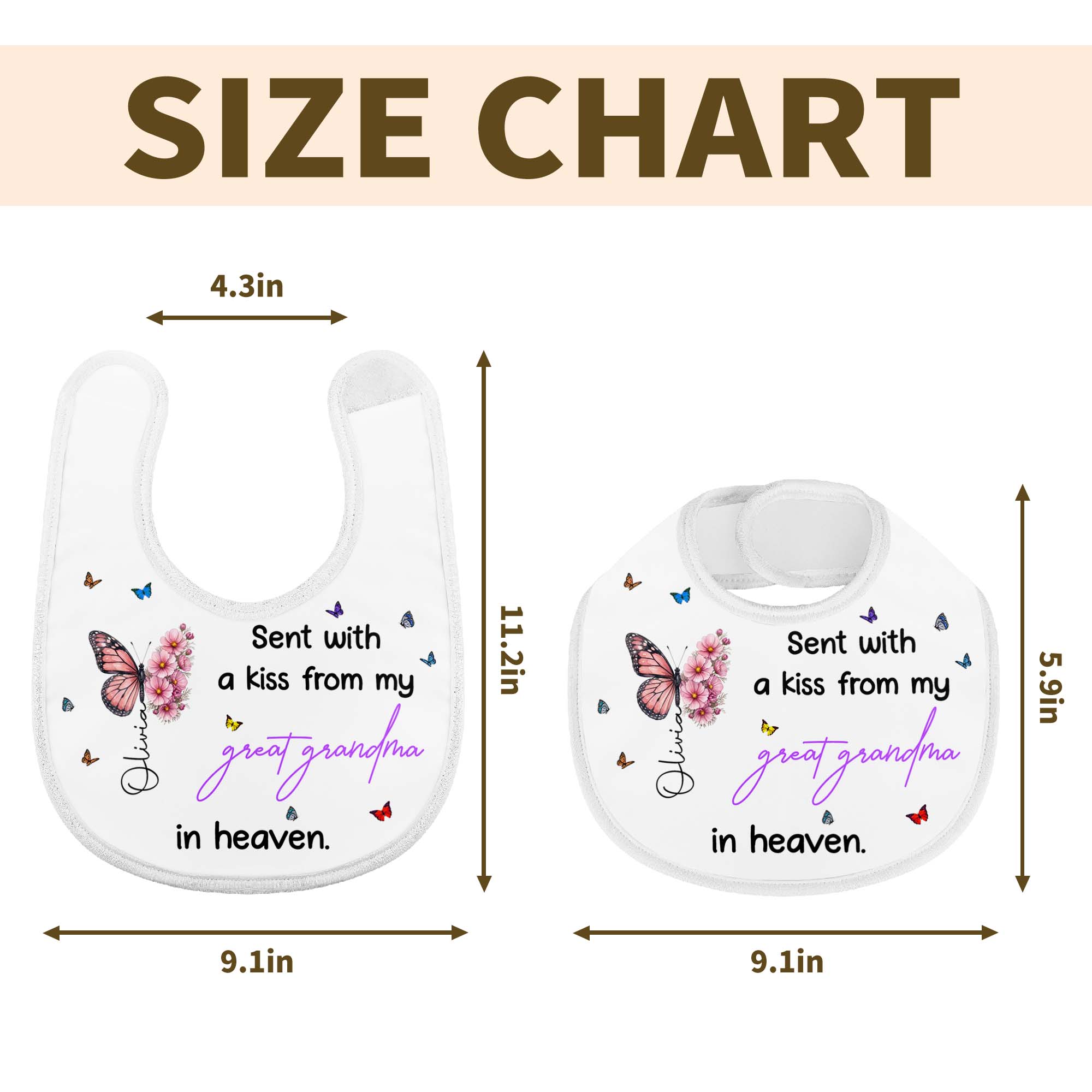 Personalized Baby Bib Custom Name Gift for Baby Shower Baby Bib GradoCreations
