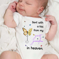 Personalized Baby Onesie Custom Name Butterfly Flowers Gift Baby Onesie GradoCreations