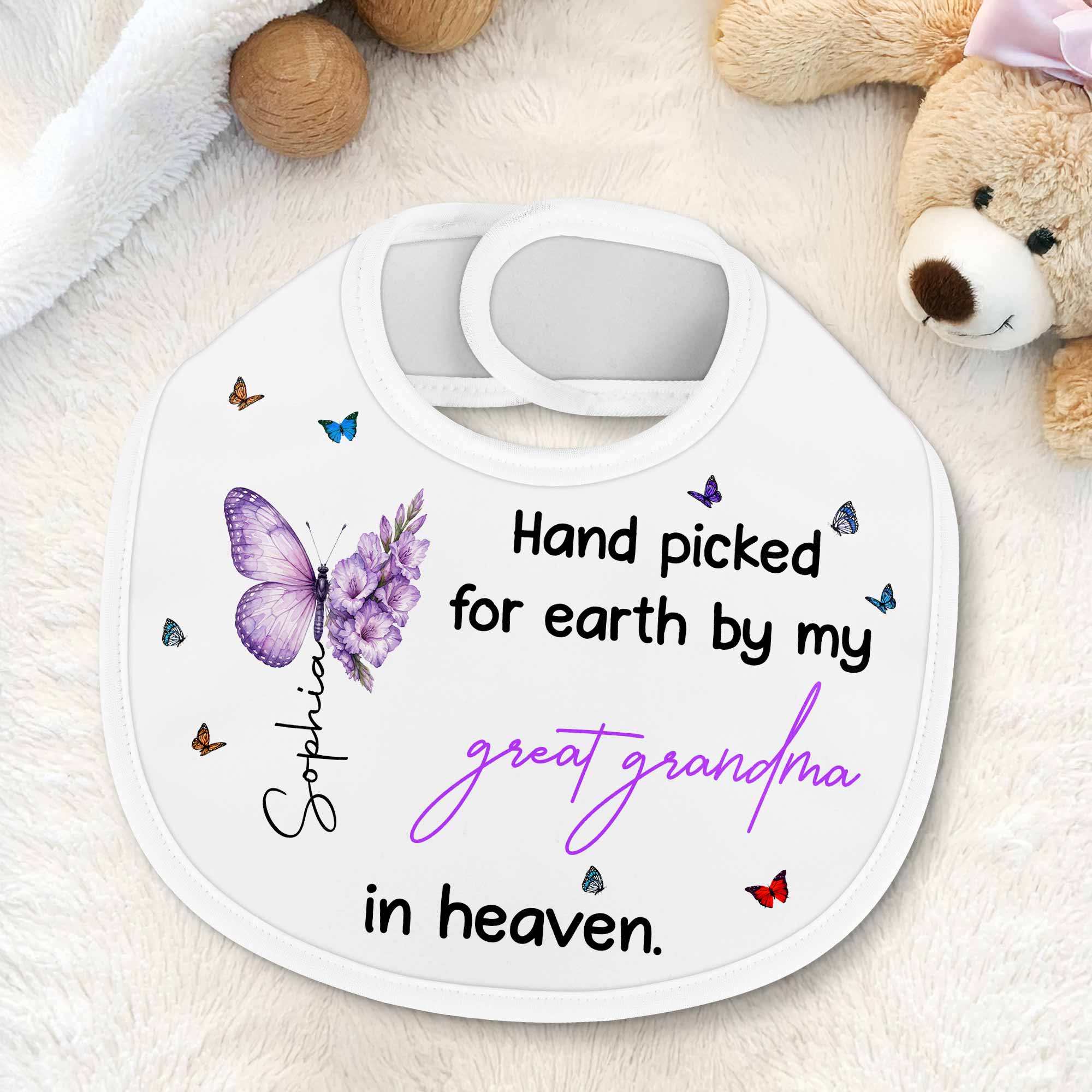 Personalized Cotton Baby Bib Custom Name Gift for Baby Baby Bib GradoCreations