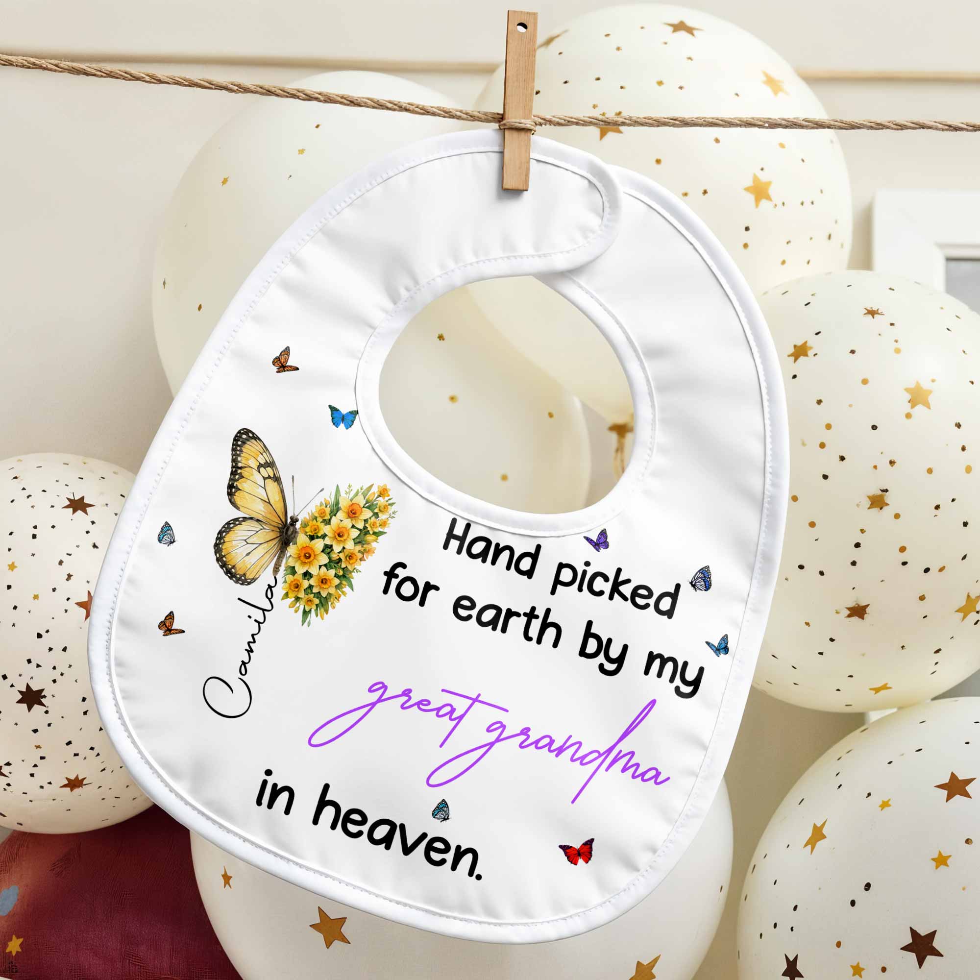 Personalized Cotton Baby Bib Custom Name Gift for Baby Baby Bib GradoCreations