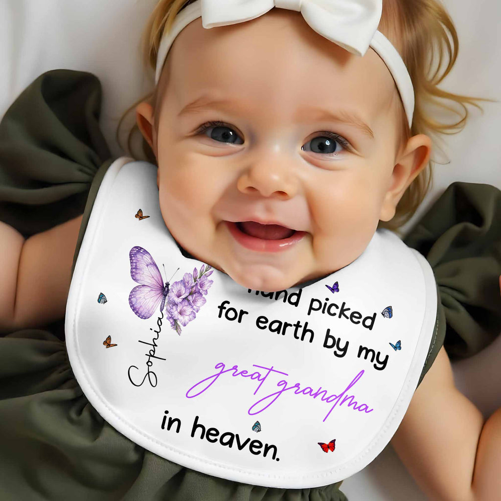 Personalized Cotton Baby Bib Custom Name Gift for Baby Baby Bib GradoCreations